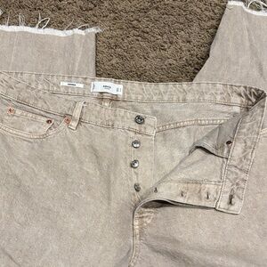 MNG  HAVANA Denim Light Tan Relaxed Jeans